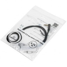 Кабель мультимедийный Jack 3.5mm male/Jack 3.5mm male 0.75m Cablexpert (CCAP-444L-0.75M)