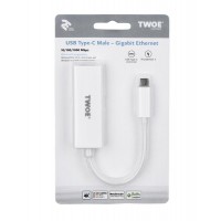 Адаптер 2E USB Type-C - RJ-45, 0.15м, White (2EW-2469)