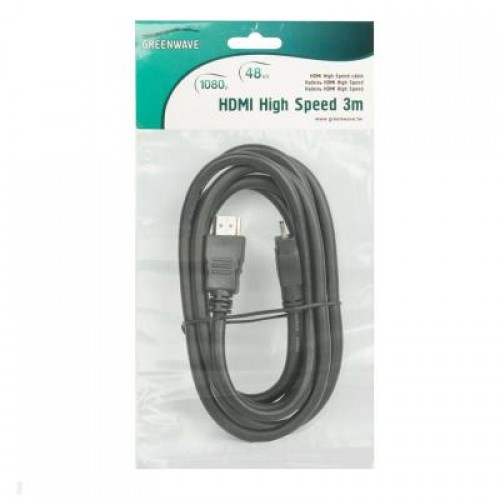 Кабель мультимедийный HDMI to HDMI 3.0m Greenwave (R0004729)