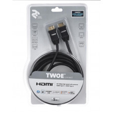 Кабель 2E Slim (2EW-1109-5M), HDMI-HDMI, AM/AM, 5м, черный