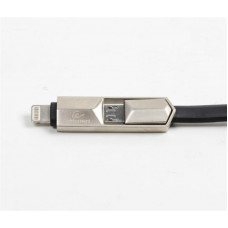 Кабель Cablexpert (CCPB-ML-USB-05BK) USB 2.0 BM - Lightning + microUSB, премиум, плоский, 1м, черный