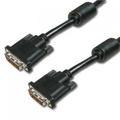 Кабель мультимедийный DVI to DVI 24+1pin, 5.0m DIGITUS (AK-320101-050-S)