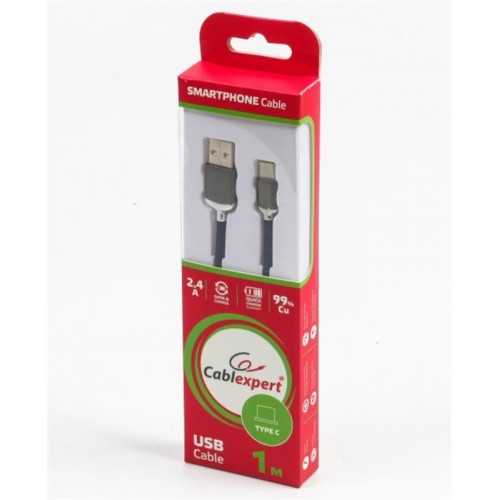 Кабель Cablexpert (CCPB-C-USB-07B) USB 2.0 A - USB Type-C, премиум, 1м, синий