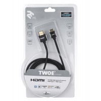 Кабель 2E Ultra Slim (2EW-1120-2m), HDMI - miniHDMI v.1.4, 2 м, черный