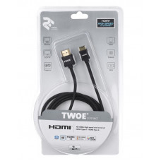 Кабель 2E Ultra Slim (2EW-1120-2m), HDMI - miniHDMI v.1.4, 2 м, черный