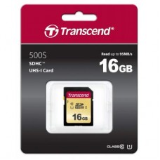 Карта памяти Transcend 16GB SDHC class 10 UHS-I U1 (TS16GSDC500S)