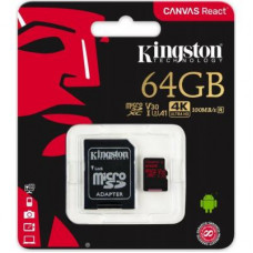 Карта памяти Kingston 64GB microSDXC class 10 UHS-I U3 (SDCR/64GB)
