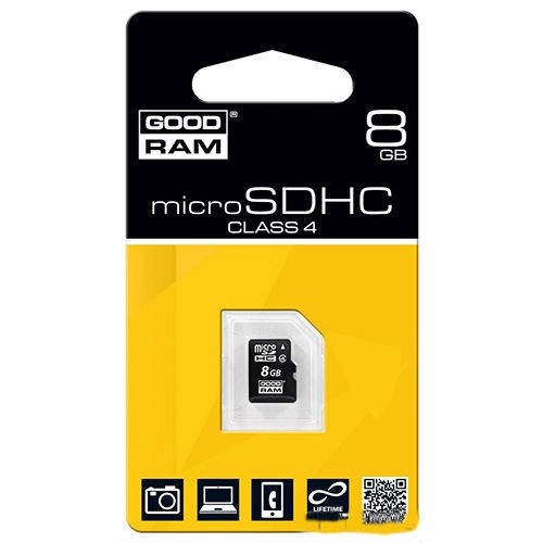 Карта памяти GOODRAM 8 GB microSDHC class 4 M400-0080R11