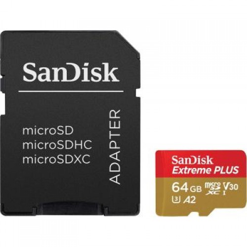 Карта памяти SanDisk 64GB microSDXC class 10 UHS-I U3 Extreme Pro V30 (SDSQXA2-064G-GN6MA)