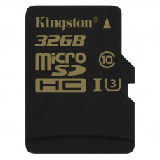 Карта памяти MicroSDHC 32GB UHS-I/U3 Kingston Gold + SD-адаптер R90/W45MB/s (SDCG/32GB)