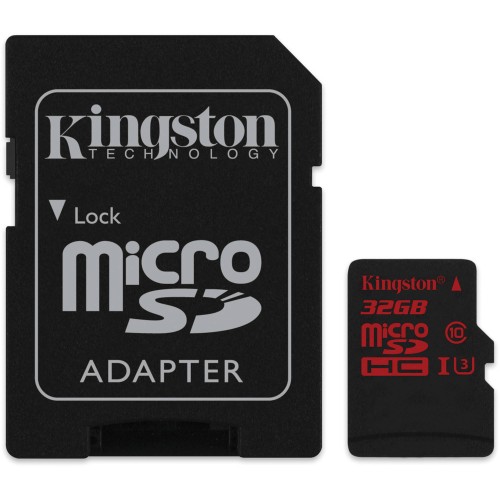 Карта памяти Kingston 32 GB microSDHC class 10 UHS-I U3 + SD Adapter SDCA3/32GB