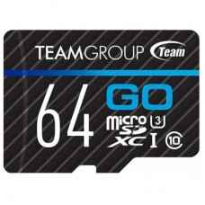 Карта памяти TEAM 64GB microSD Class 10 UHS-I/U3 Go (TGUSDX64GU303)