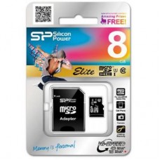 Карта памяти Silicon Power 8Gb microSDHC class 10 (SP008GBSTHBU1V10SP)
