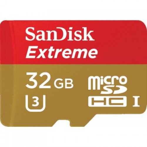 Карта памяти SanDisk 32GB microSD class 10 V30 A1 UHS-I U3 Extreme Action (SDSQXAF-032G-GN6AA)