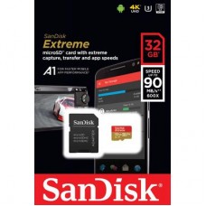 Карта памяти SanDisk 32GB microSDHC V30 A1 UHS-I U3 4K Extreme (SDSQXAF-032G-GN6MA)