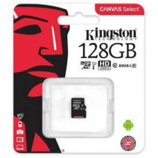Карта памяти Kingston 128GB microSD class 10 UHS-I Canvas Select (SDCS/128GBSP)