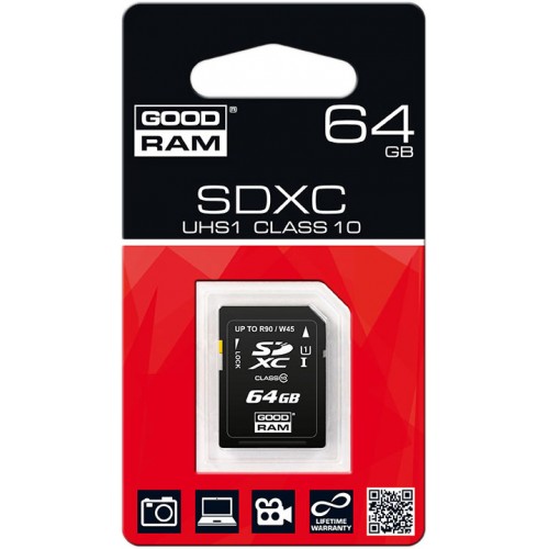 Карта памяти GOODRAM 64 GB SDXC class 10 UHS-I S1A0-0640R11