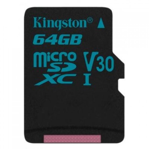 Карта памяти Kingston 64GB microSDXC class 10 UHS-I U3 Canvas Go (SDCG2/64GB)