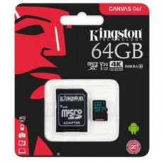 Карта памяти Kingston 64GB microSDXC class 10 UHS-I U3 Canvas Go (SDCG2/64GB)