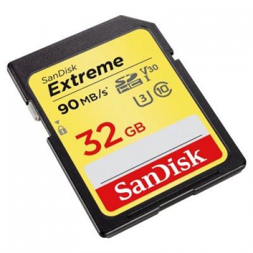 Карта памяти SanDisk 32GB SDHC class 10 UHS-I U3 4K Extreme (SDSDXVE-032G-GNCIN)