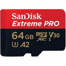 Карта памяти SanDisk 64GB microSDXC class 10 UHS-I U3 Extreme Pro V30 (SDSQXCY-064G-GN6MA)