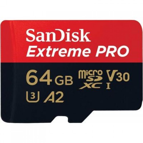 Карта памяти SanDisk 64GB microSDXC class 10 UHS-I U3 Extreme Pro V30 (SDSQXCY-064G-GN6MA)