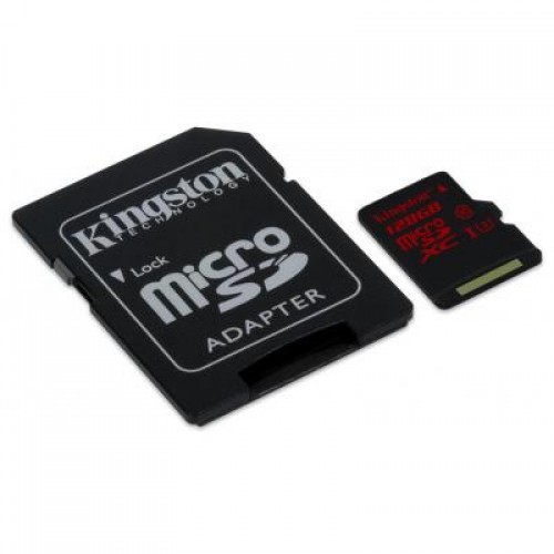 Карта памяти Kingston 128GB microSDXC class10 UHS-I U3 (SDCA3/128GB)