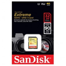 Карта памяти SanDisk 32GB SDHC class 10 UHS-I U3 4K Extreme (SDSDXVE-032G-GNCIN)