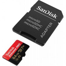 Карта памяти SanDisk 64GB microSDXC class 10 UHS-I U3 Extreme Pro V30 (SDSQXCY-064G-GN6MA)
