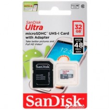 Карта памяти SanDisk 32GB microSD Class 10 UHS-I Ultra (SDSQUNS-032G-GN3MA)