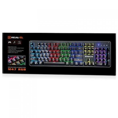 Клавиатура REAL-EL M47 RGB, black