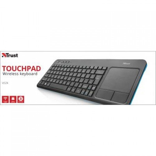 Клавиатура Trust Veza wireless touchpad RU (21469)