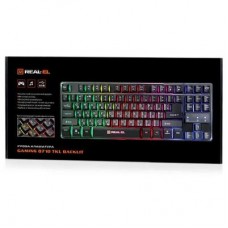 Клавиатура REAL-EL 8710 Gaming TKL Backlit, black