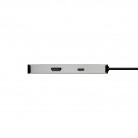 Концентратор Grand-X SG-512 USB TypeC-HDMI/3хUSB/TypeC/CR, Silver