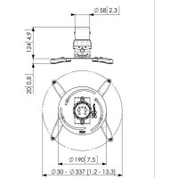 Кронштейн для проектора VOGELS PPC 1500 Projector Ceiling Mount