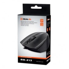 Мышь REAL-EL RM-213, USB, black