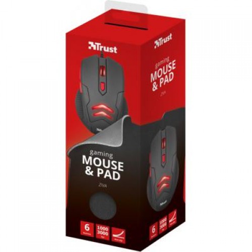 Мышь Trust Ziva Gaming mouse with Mouse pad (21963)