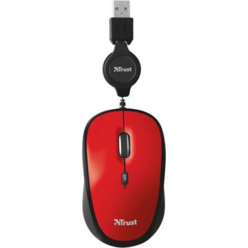 Мышь Trust Yvi Retractable Red (21053)