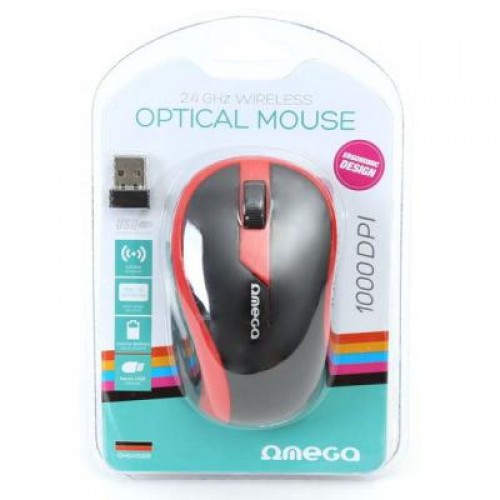 Мышь OMEGA Wireless OM-415 red/black (OM0415RB)