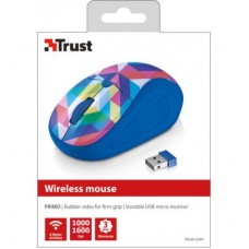 Мышь Trust Primo Wireless Mouse blue geometry (21480)
