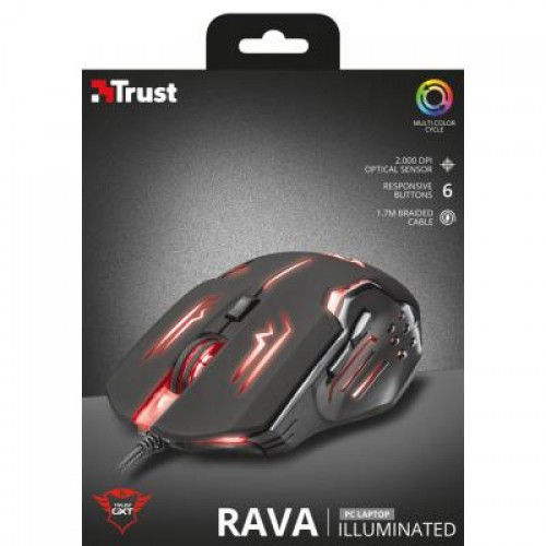 Мышь Trust GXT 108 Rava Illuminated Gaming mouse (22090)