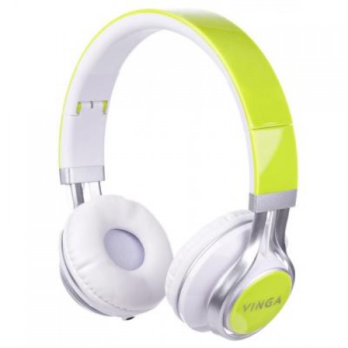 Наушники Vinga HSM040 White/Green (HSM040WG)