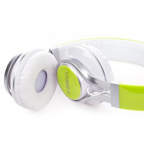 Наушники Vinga HSM040 White/Green (HSM040WG)