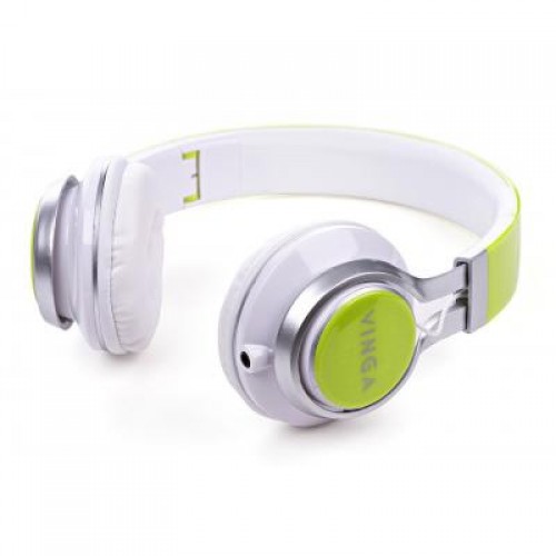 Наушники Vinga HSM040 White/Green (HSM040WG)