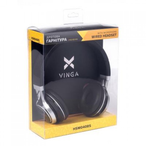 Наушники Vinga HSM040 Black/Silver (HSM040BS)