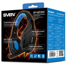 Наушники Sven AP-G851MV Black/Blue UAH