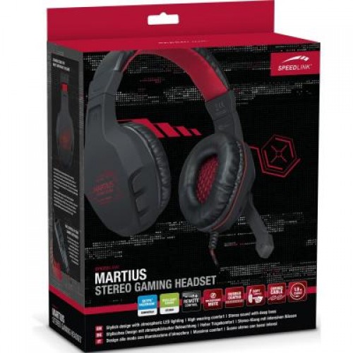 Наушники Speedlink MARTIUS Stereo Gaming Headset black (SL-860001-BK)