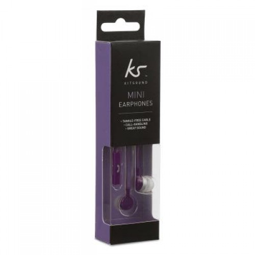 Наушники KitSound KS Mini In-Ear Headphones with In-Line Mic Purple (KSMINIPU)