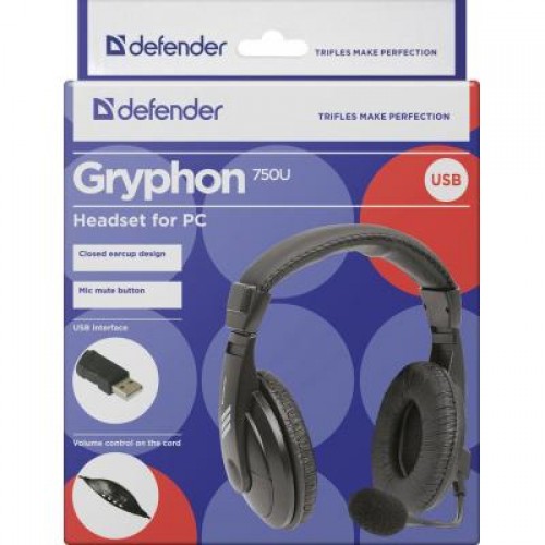 Наушники Defender Gryphon 750U USB (63752)