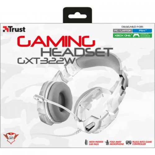 Наушники Trust GXT 322W Gaming Headset White Camouflage (20864)